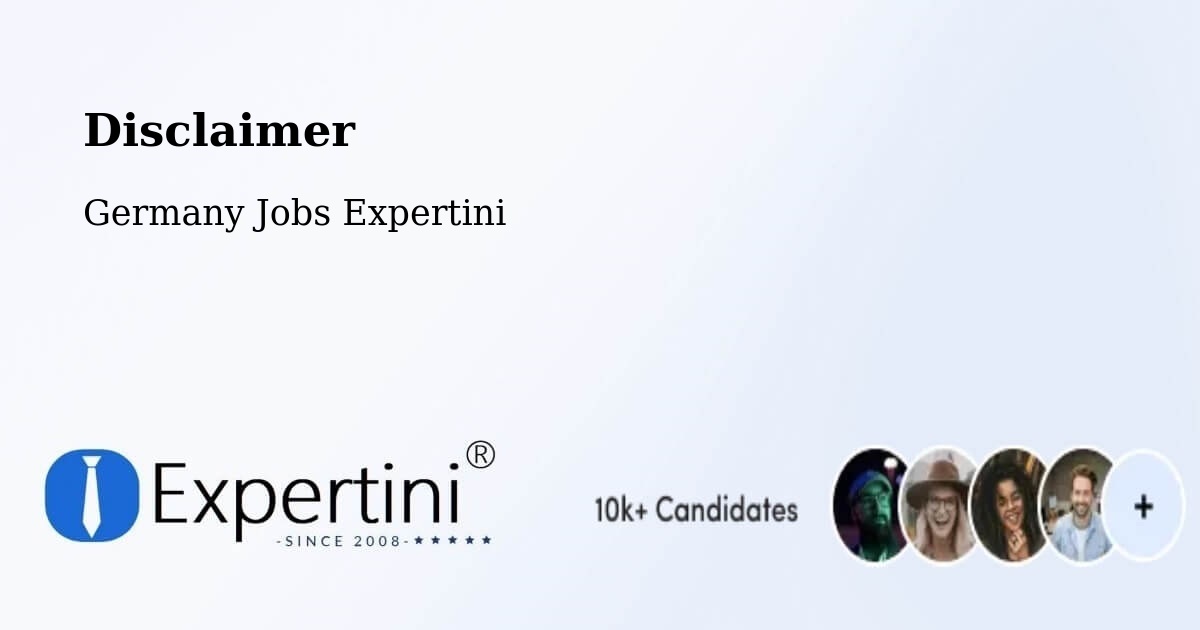 Disclaimer – Ketzin - Germany Jobs Expertini